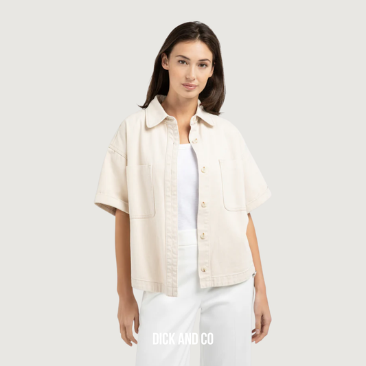 Denim jasje met korte mouwen