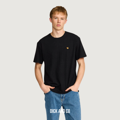 RVLT Application t-shirt in de kleur zwart (black-melange)