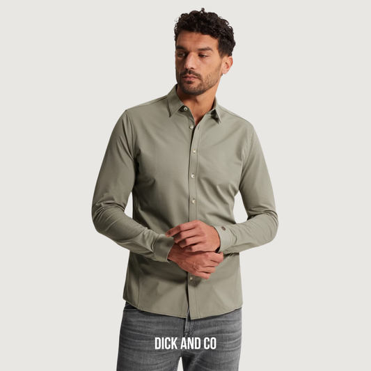 Overhemd van twill jersey