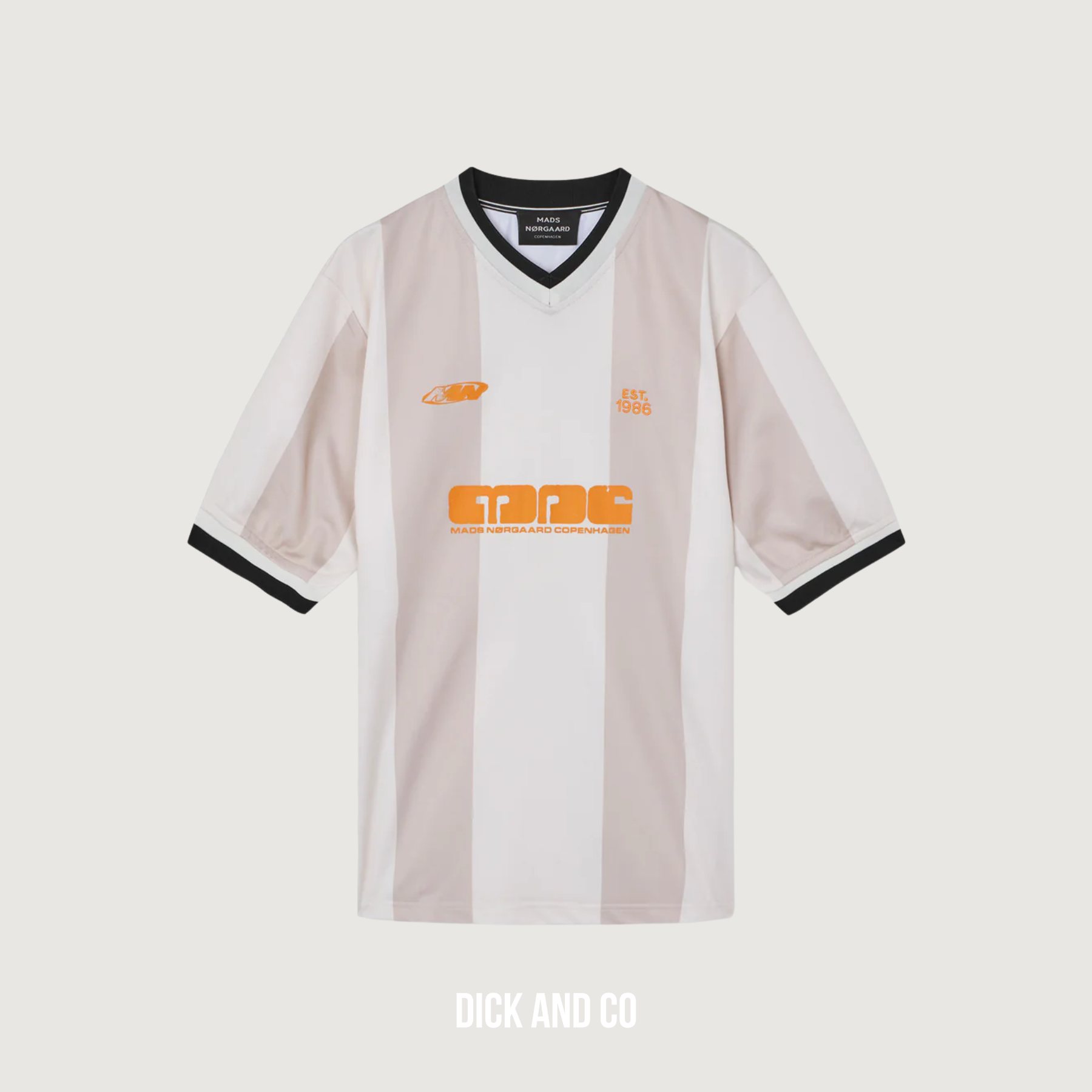 MADS NORGAARD Sport Football Tee t-shirt in de kleur beige (oatmeal)