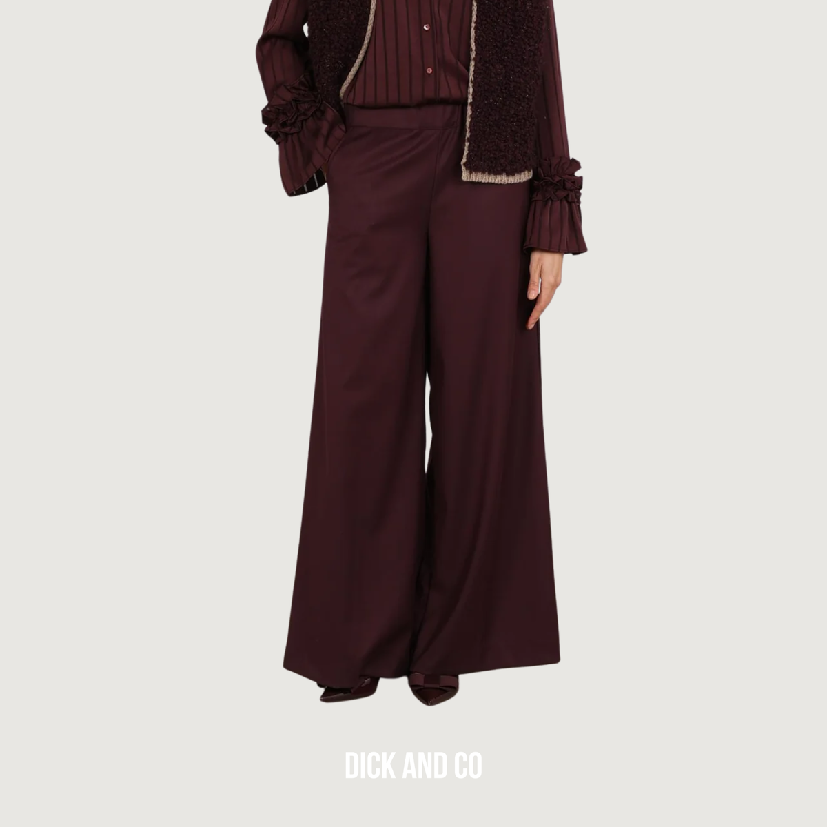 NUKUS Lieve Pants broek in de kleur paars (cherry)