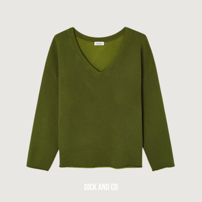 AMERICAN VINTAGE Nishtown sweater damessweatshirt in de kleur groen (pesto)
