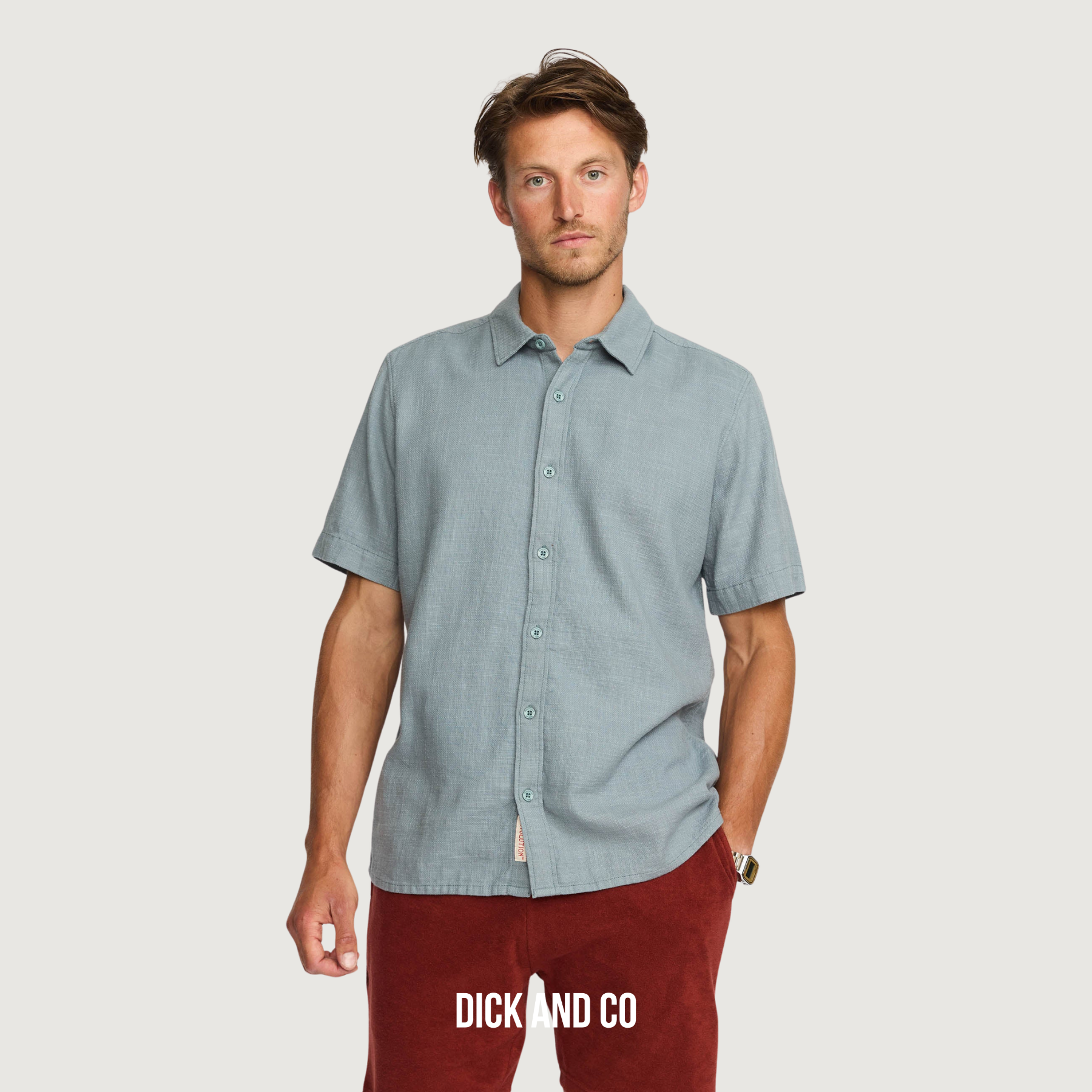 RVLT Short-sleeved shirt in de kleur blauw (blue)
