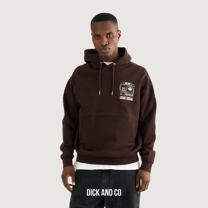 RESTERÖDS Hooded sweater 'elliot' hoodie in de kleur bruin (brown)