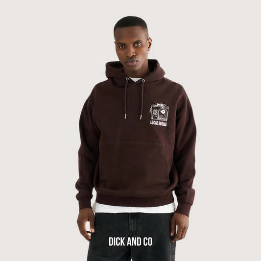 RESTERÖDS Hooded sweater 'elliot' hoodie in de kleur bruin (brown)