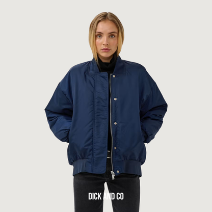 MY ESSENTIAL WARDROBE HelgaMW reversible bomber bomberjack in de kleur blauw (dark sapphire blue)