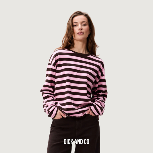 CATWALK JUNKIE Striped long sleeve longsleeve in de kleur bruin (brownie)