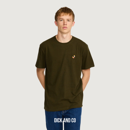 RVLT Application t-shirt in de kleur groen (army-melange)