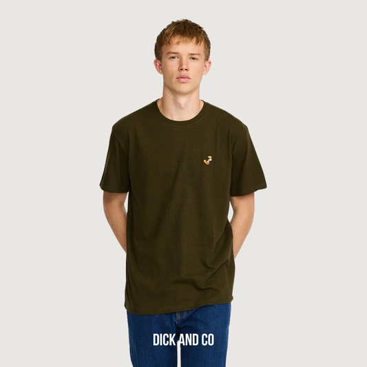 RVLT Application t-shirt in de kleur groen (army-melange)