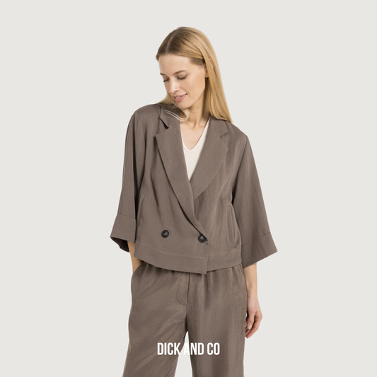 YAYA Blazer met kimonomouwen en knopen in de kleur bruin (washed brown)