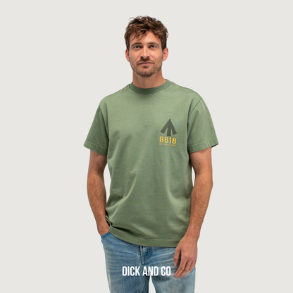 BUTCHER OF BLUE Army Carlow Loose Tee t-shirt in de kleur groen (jade green)