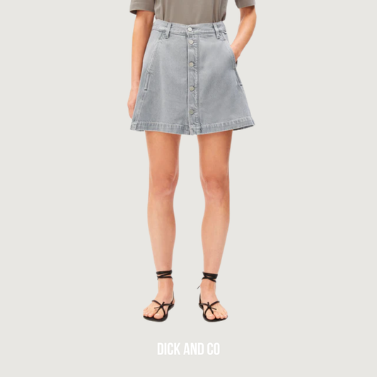 ARMED ANGELS Panelled Denim Mini Skirt in de kleur grijs (loa)