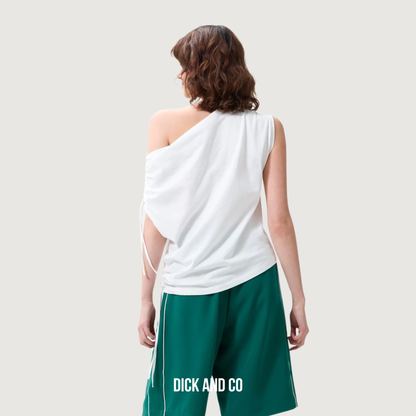 Asymmetric strap top