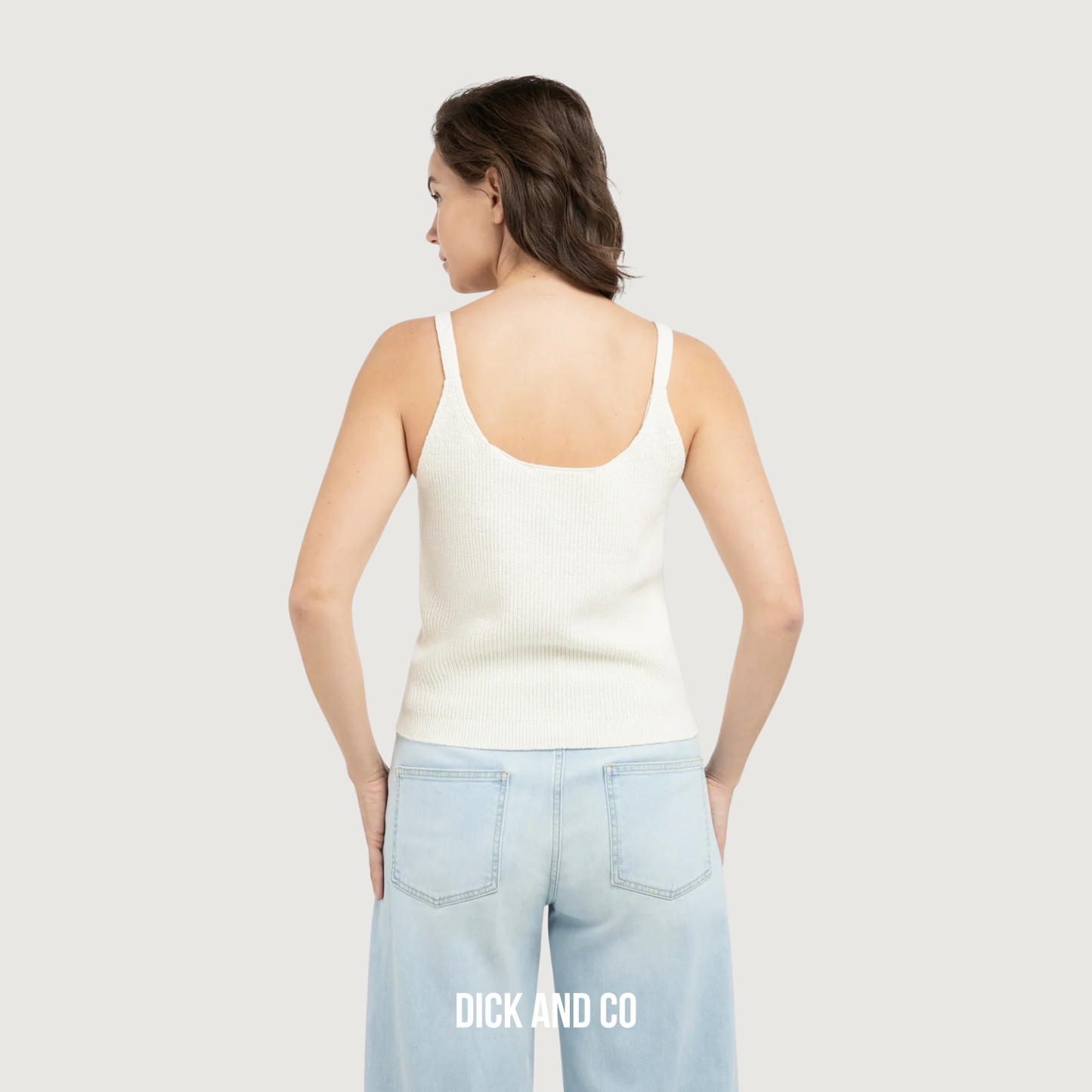 Gebreide tanktop met ribstructuur