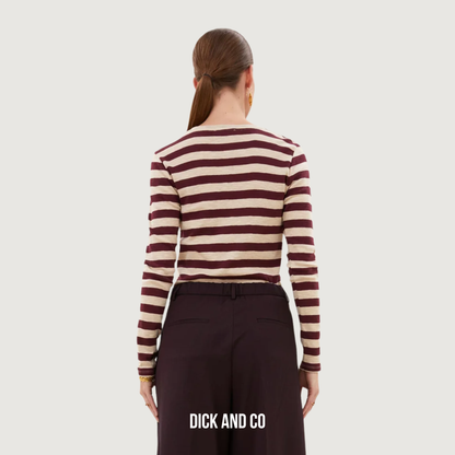 Basic ls big stripe top