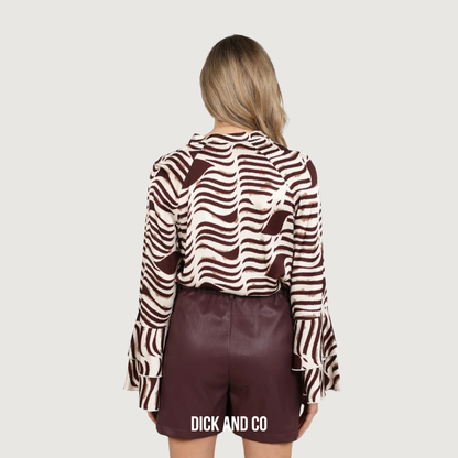 April blouse V-Neck Zebra