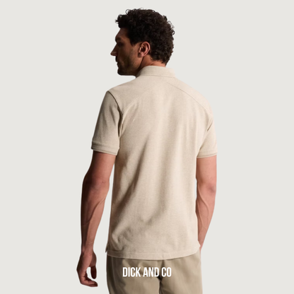 Slim fit polo met allover structuur