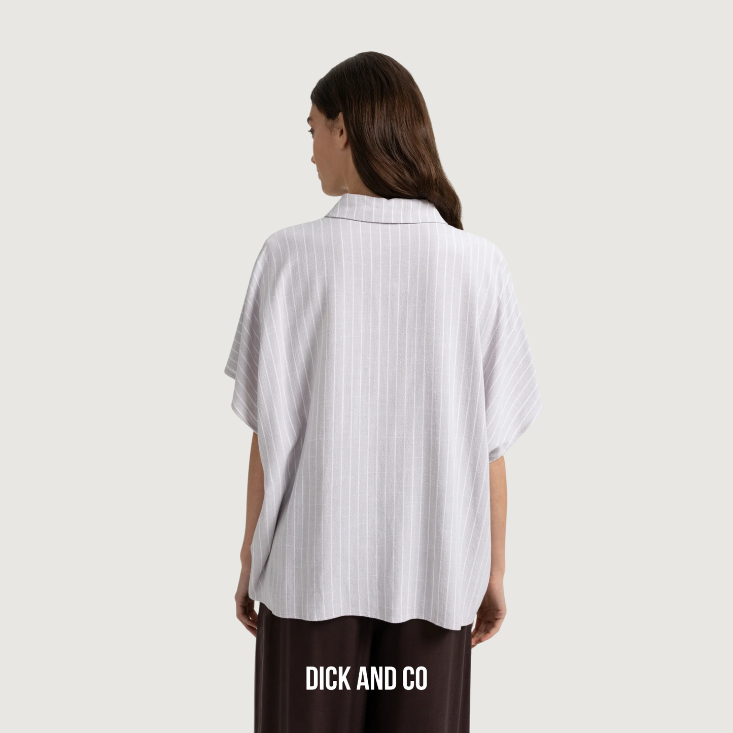 Gestreepte blouse met korte mouwen