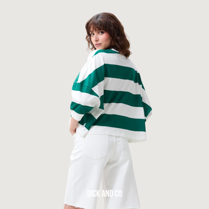 Oversized bold striped t-shirt