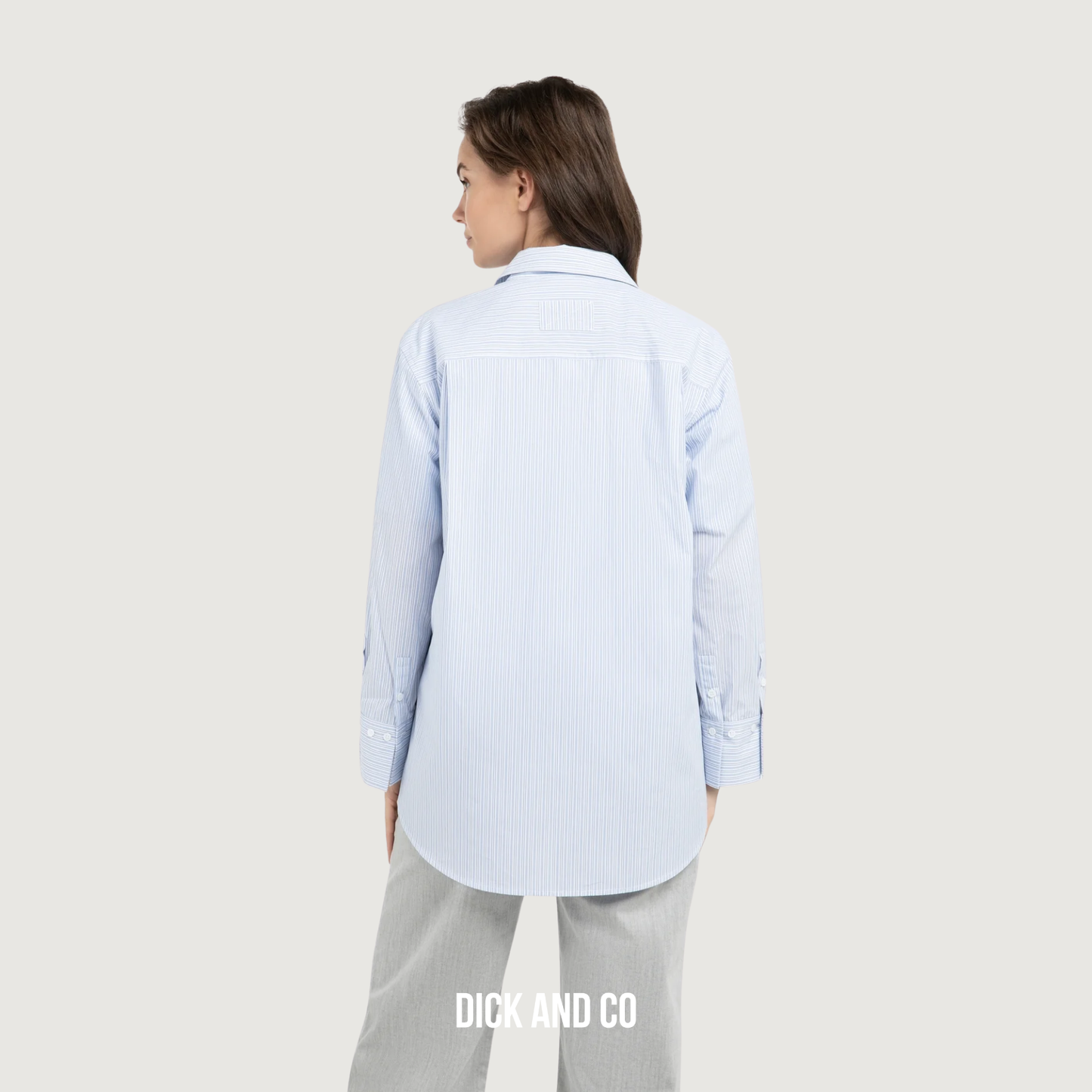 Gestreepte boyfriend blouse