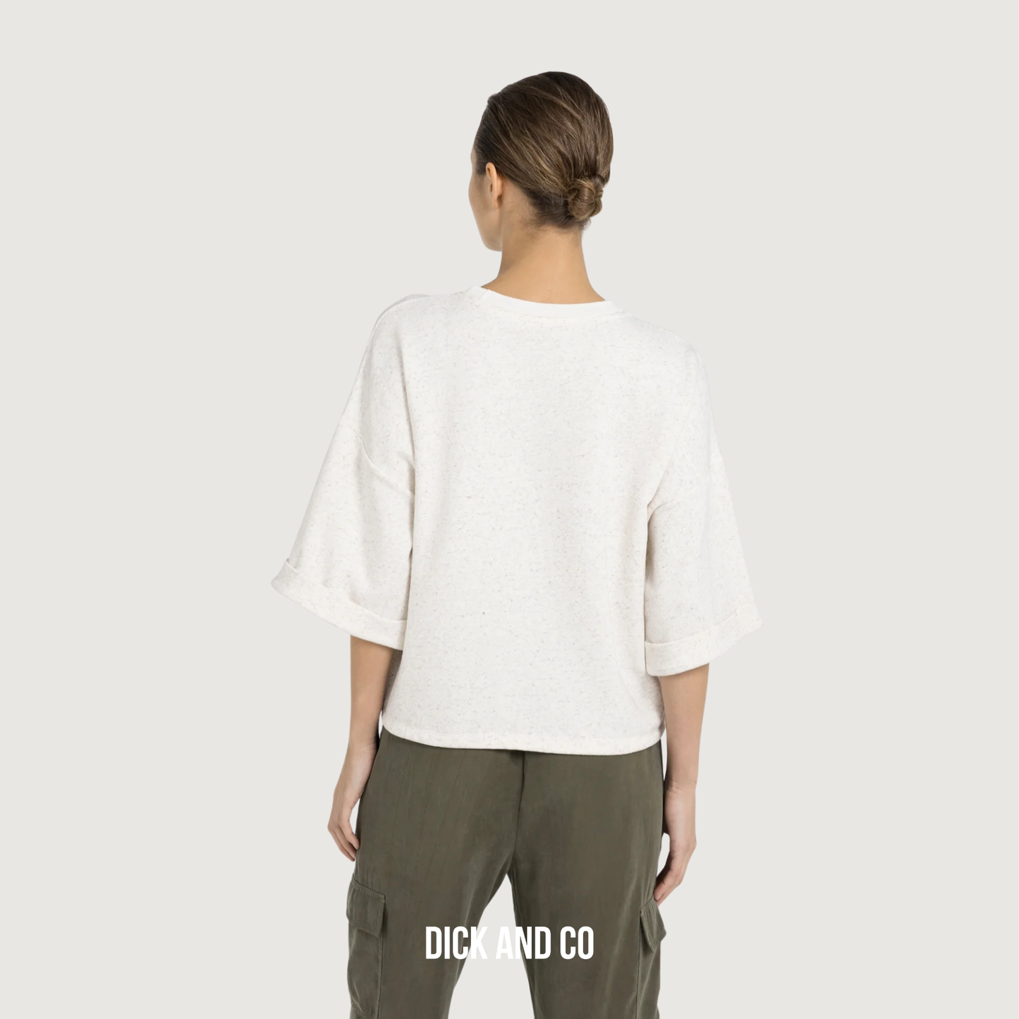 Sweater met omgeslagen mouwen