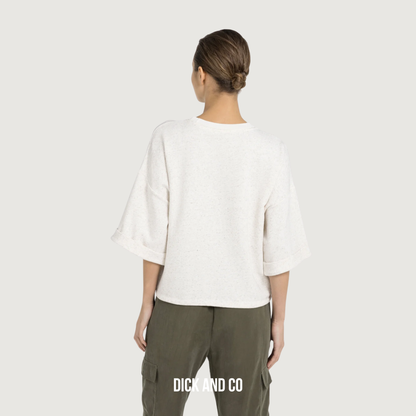 Sweater met omgeslagen mouwen