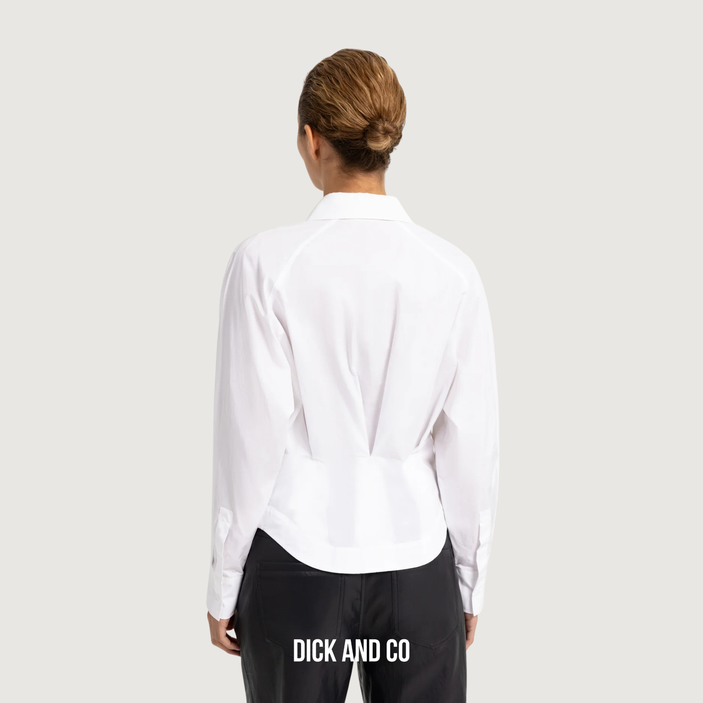 Blouse met tailleaccent en plooidetail