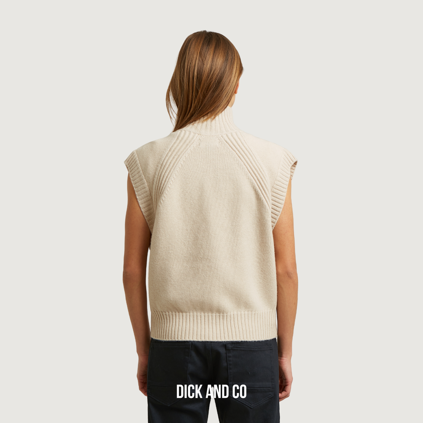 Heavy Moto Zip Vest Knit