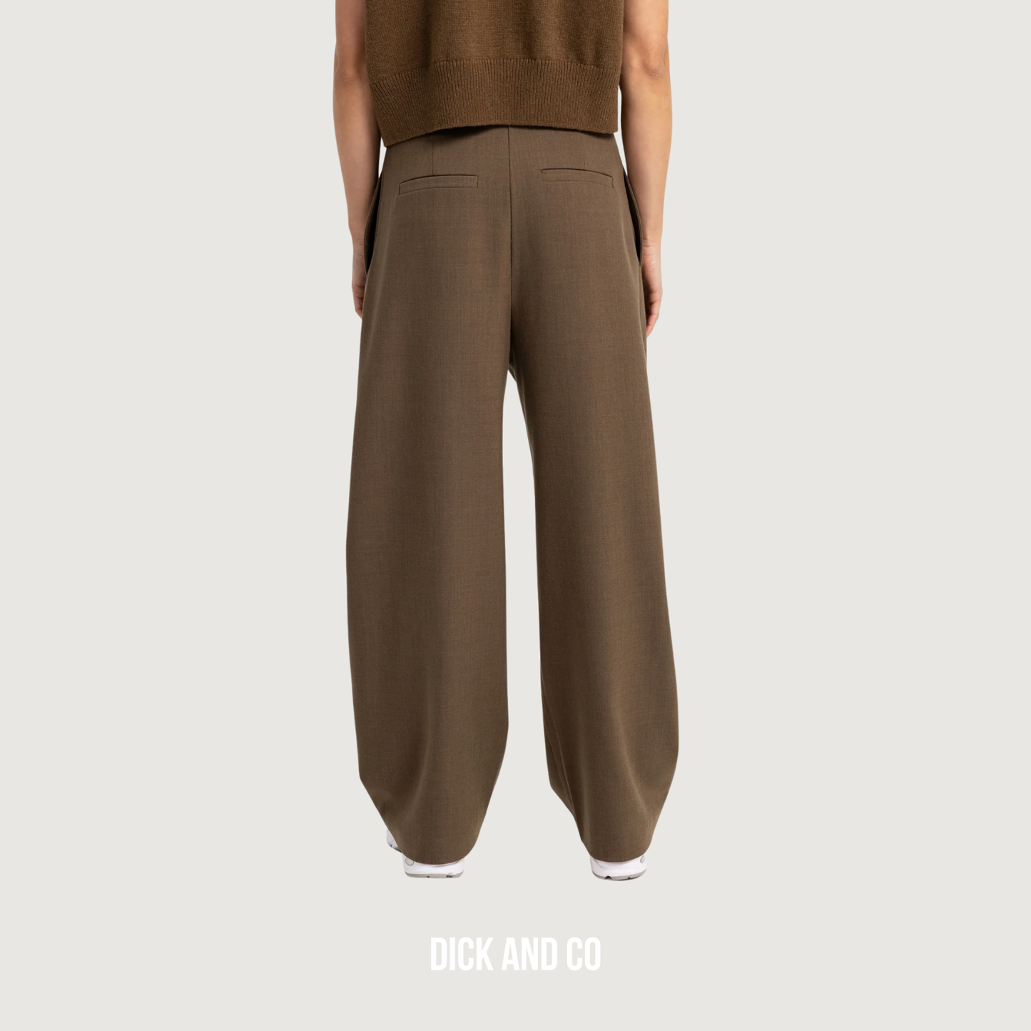 Geweven barrel broek met plooidetail