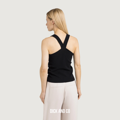 Singlet met gekruist rugdetail