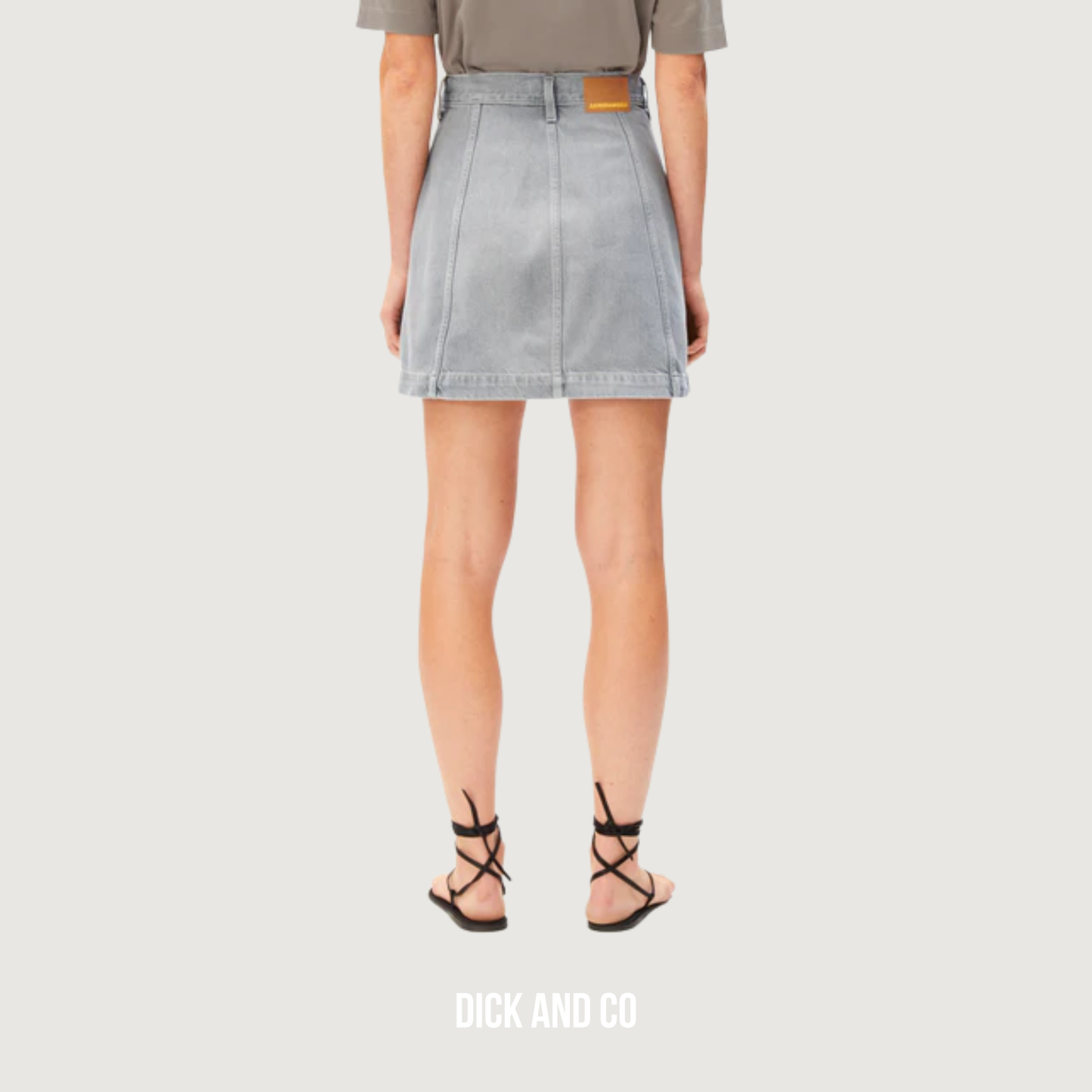 Panelled Denim Mini Skirt