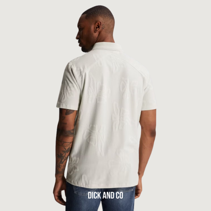 Polo met allover jacquardpatroon