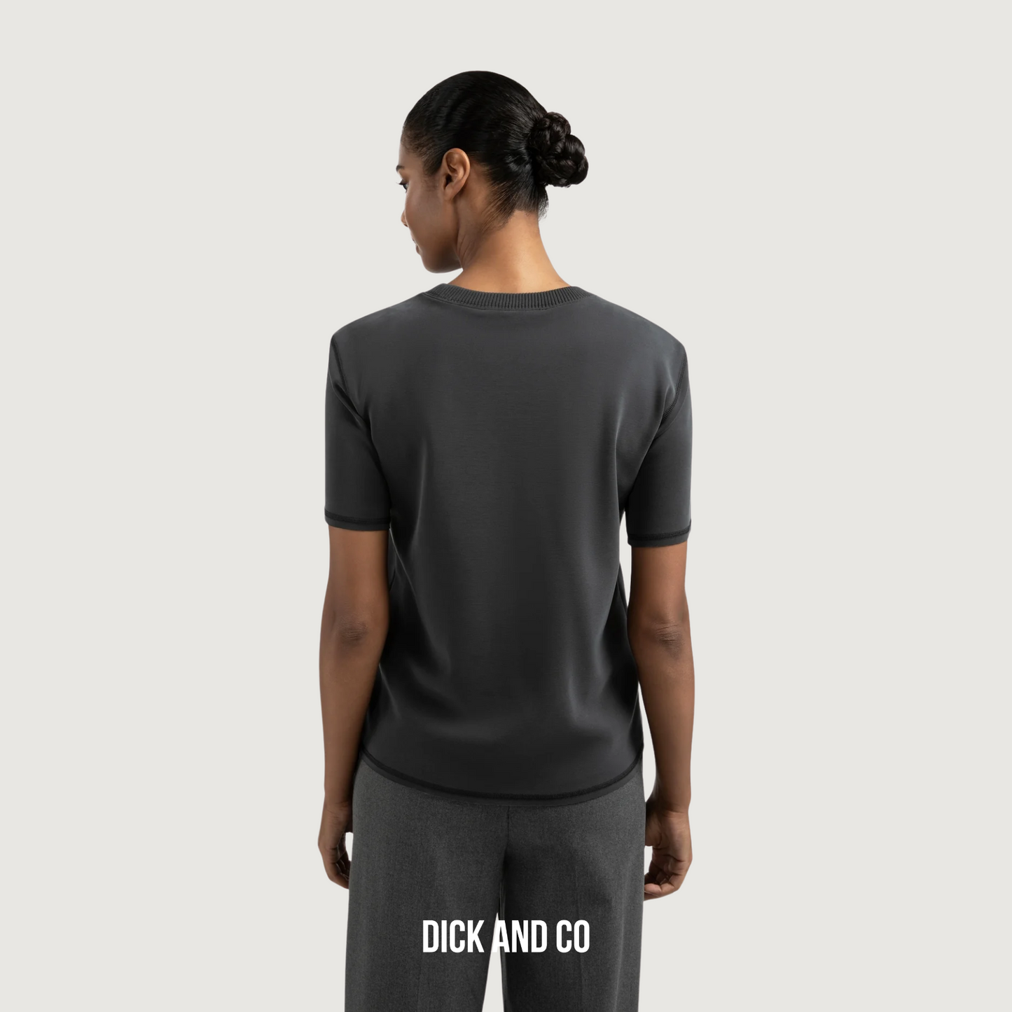 T-shirt met ribkraag (01-109097-509)