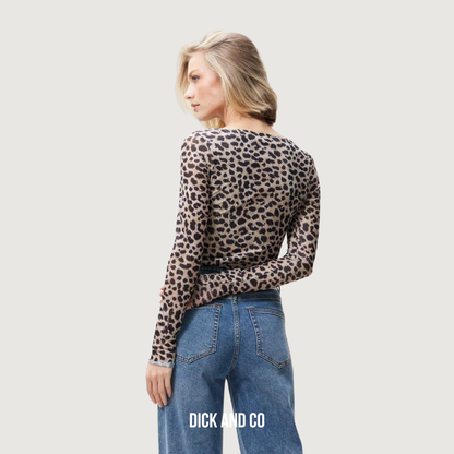 Long sleeve met cheetah print