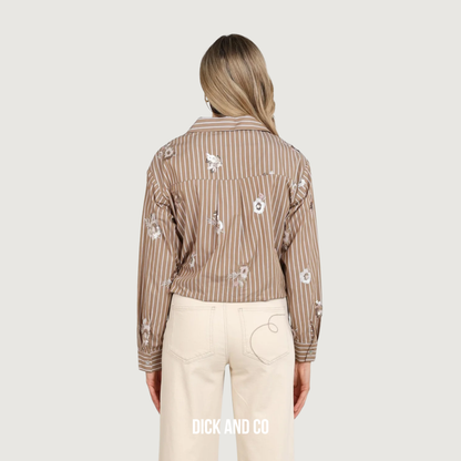 Newport blouse Stripe Flower