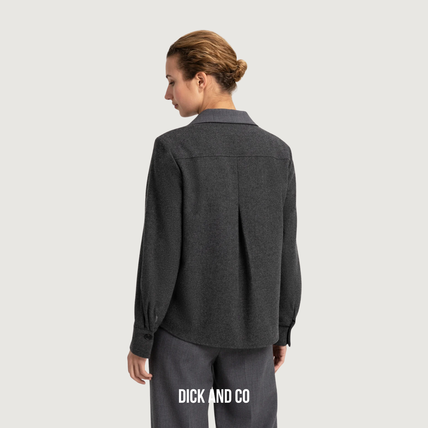 Blazer met contrasterende stof en losse pasvorm