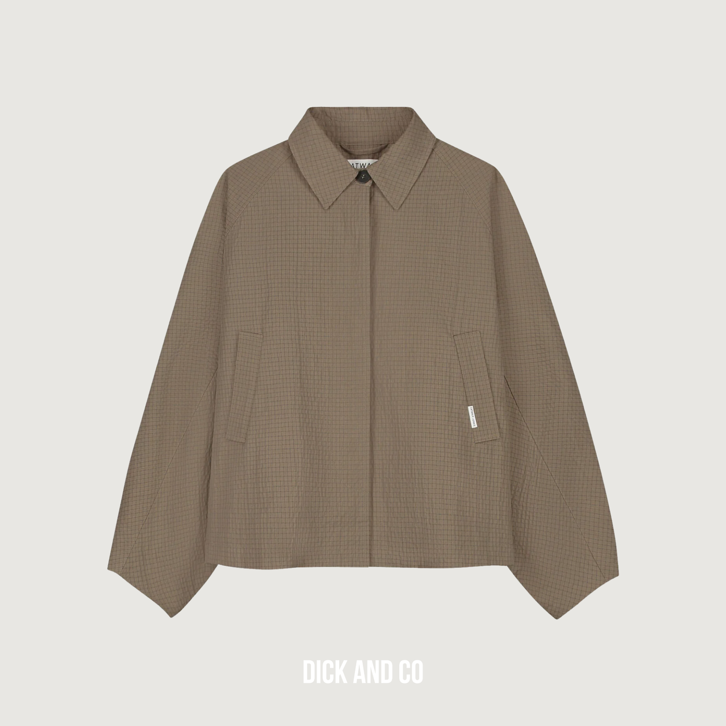 Check cape jacket