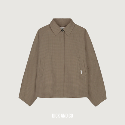 Check cape jacket
