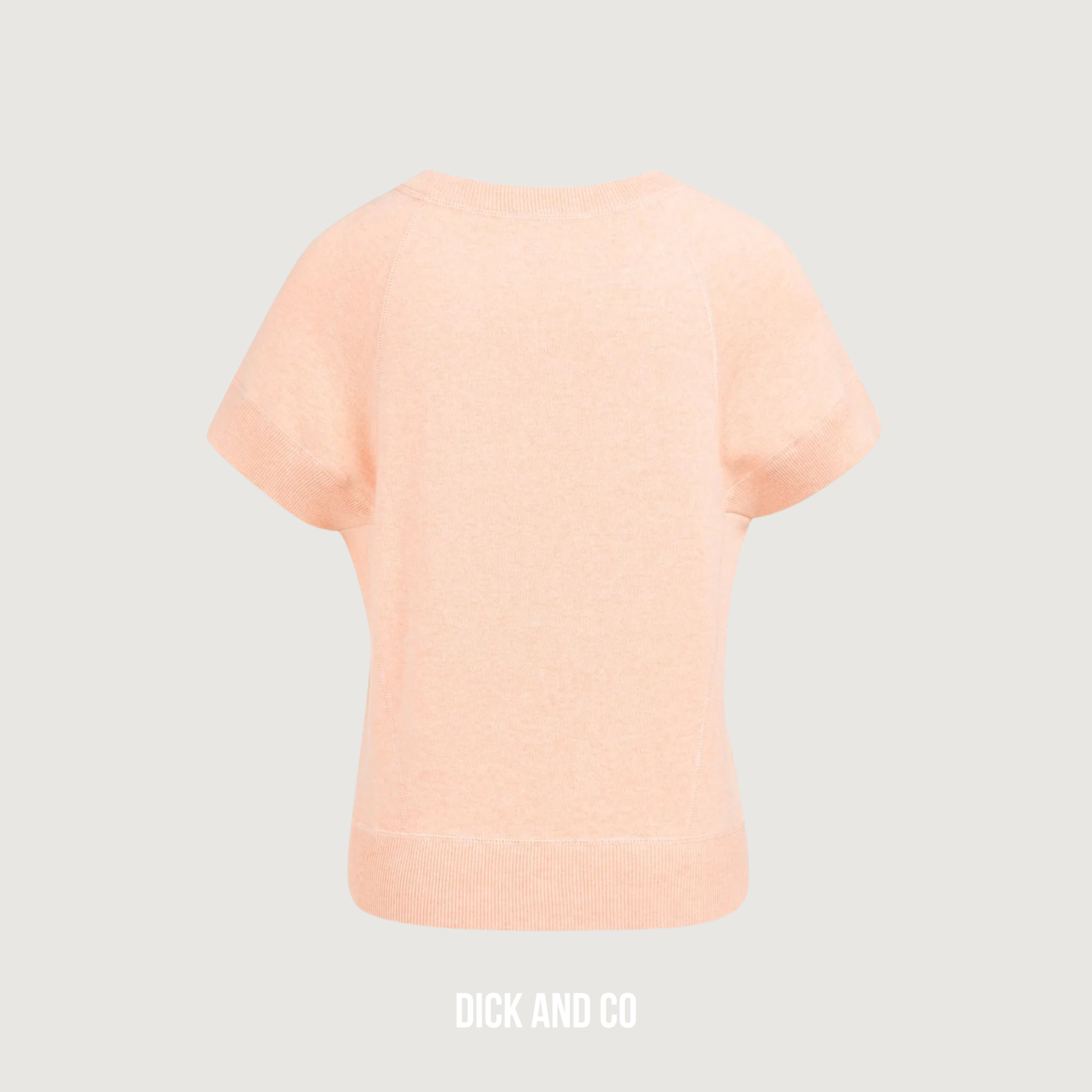 Sweater met korte mouwen en naaddetails