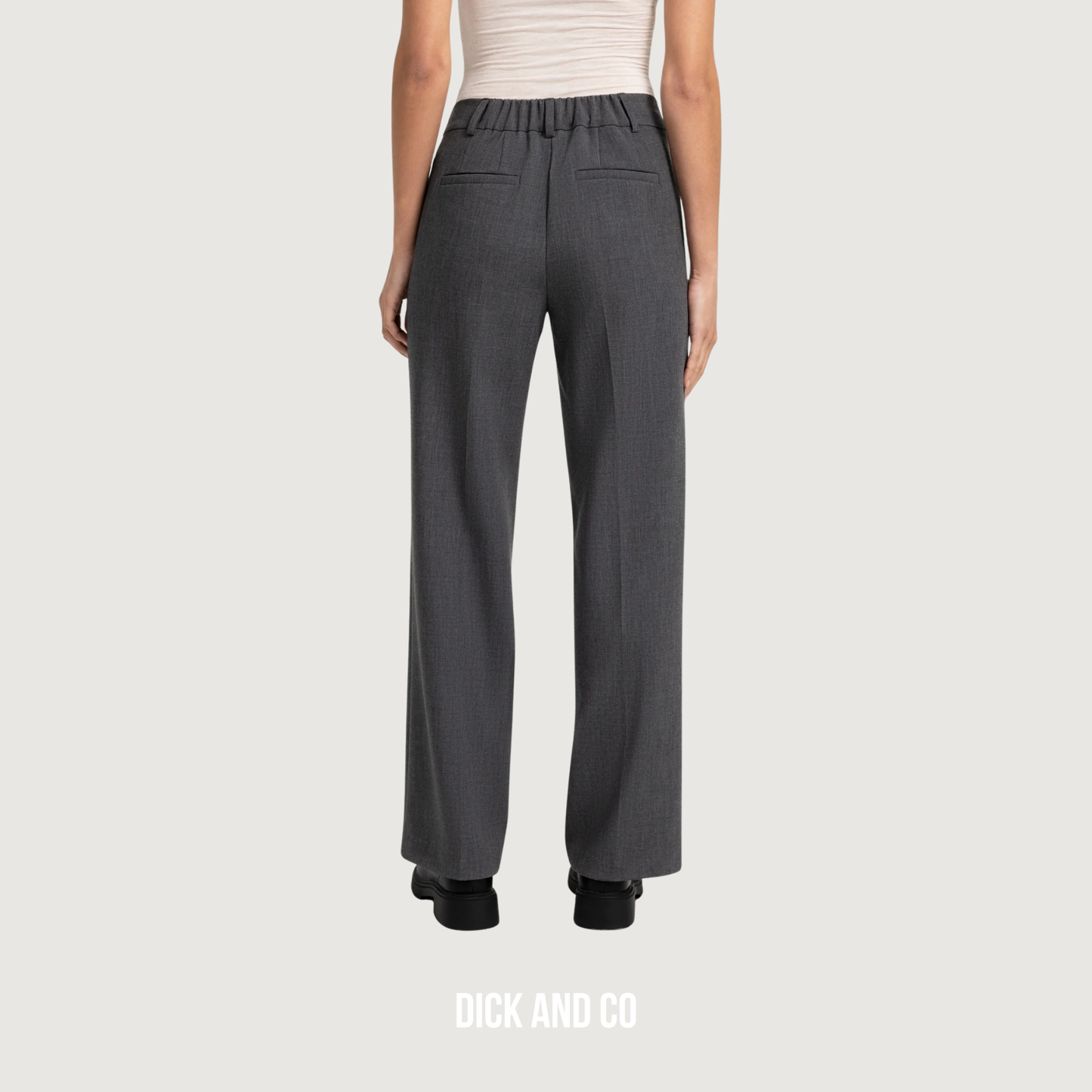 Geweven pantalon met rechte pijpen