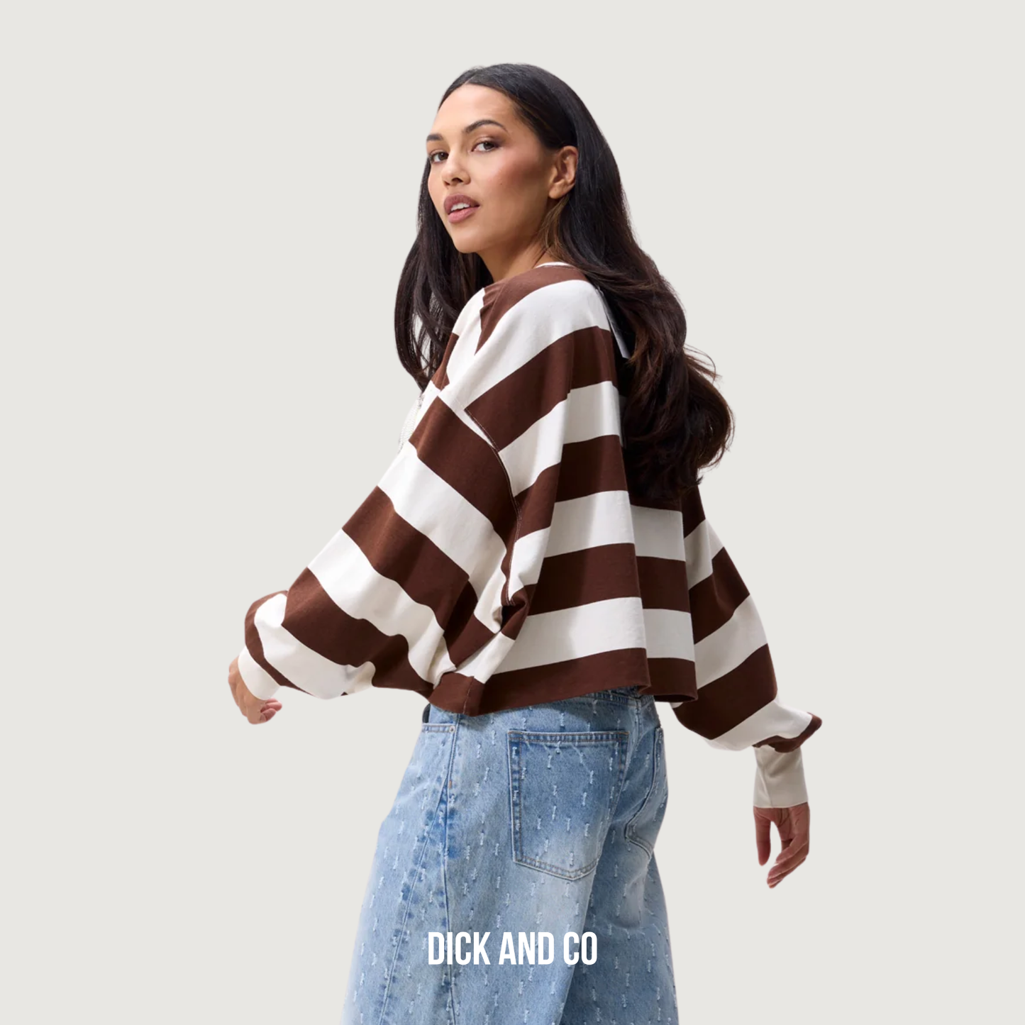 Oversized striped long sleeve