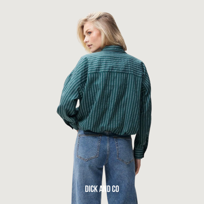 Blouse met tuck in effect