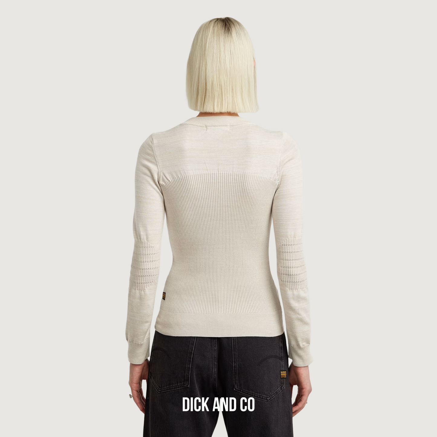 3D Biker Knit Slim R Knit Wmn