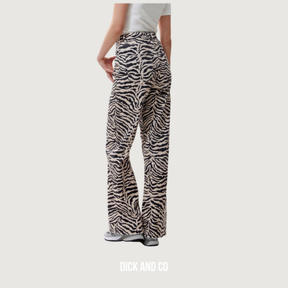 Loose fit zebra jeans (2503023207)