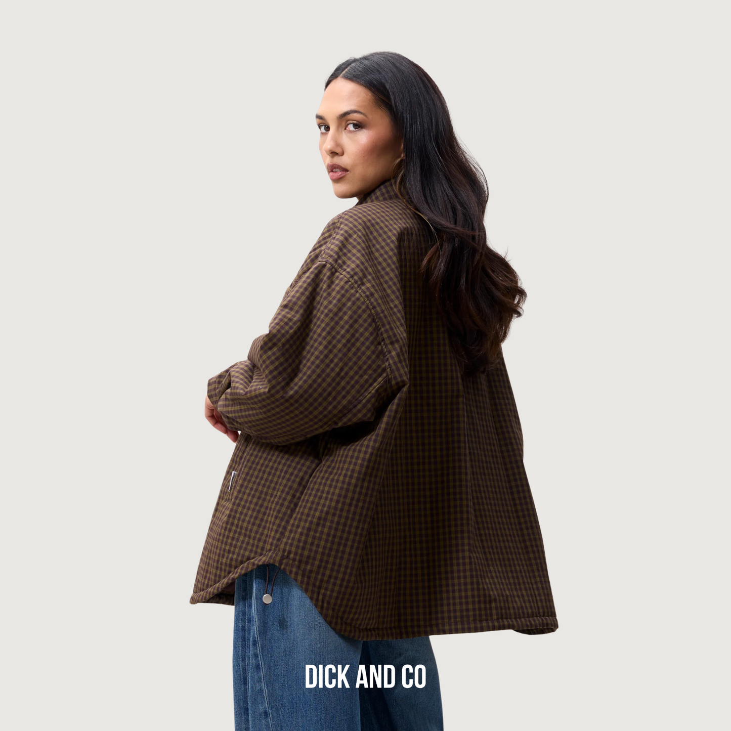 Light padded check jacket