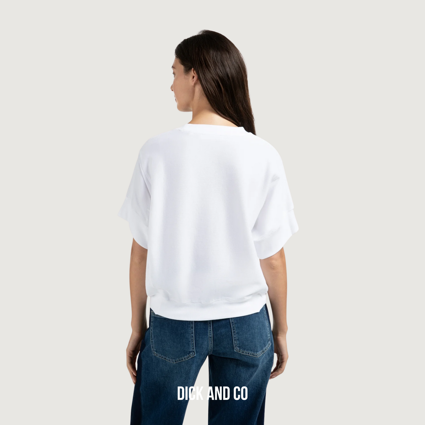 Geribde jersey t-shirt (01-709313-508)