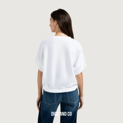 Geribde jersey t-shirt (01-709313-508)