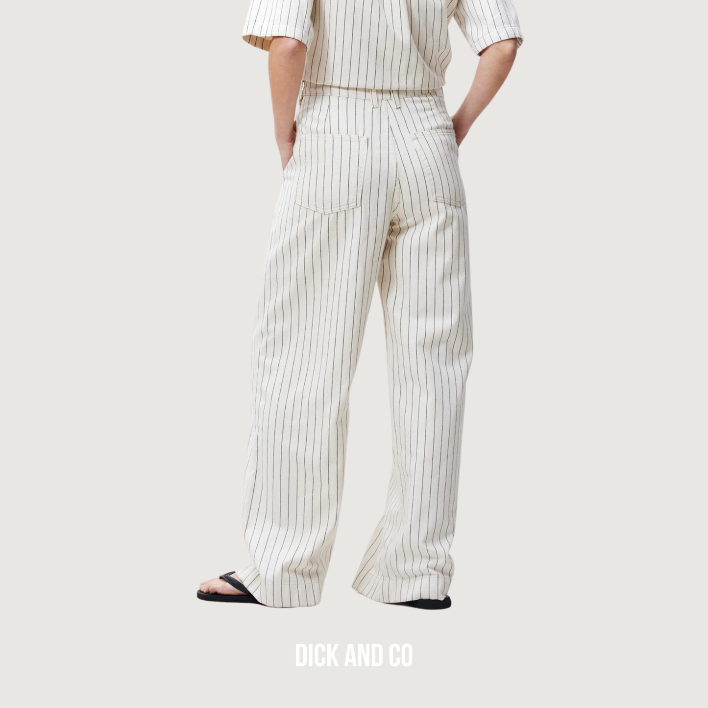 Wide Leg Striped Jeans