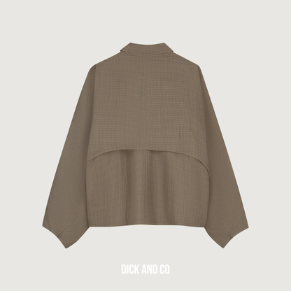 Check cape jacket