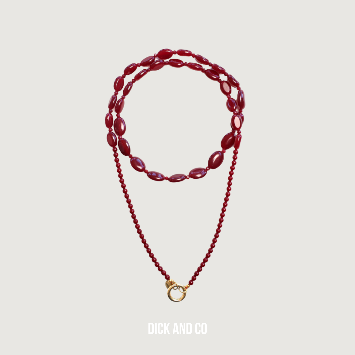 Funky Burgundy Long Necklace